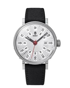  Robot Graphic Analog Silver 