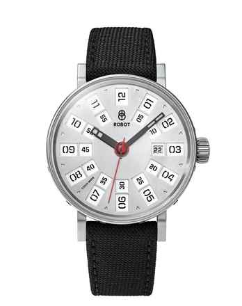  Robot Graphic Analog Silver 