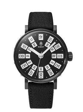 Robot Graphic Analog Black 