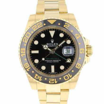  Rolex GMT-Master II Yellow Gold Black Dial 116718LN </h1> 