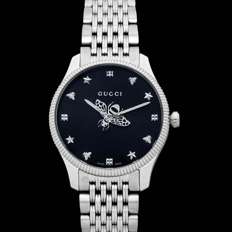Thumbnail von Gucci G-Timeless YA1264154 - G-Timeless Quartz Black Dial Bee Motif Unisex Watch </h1>