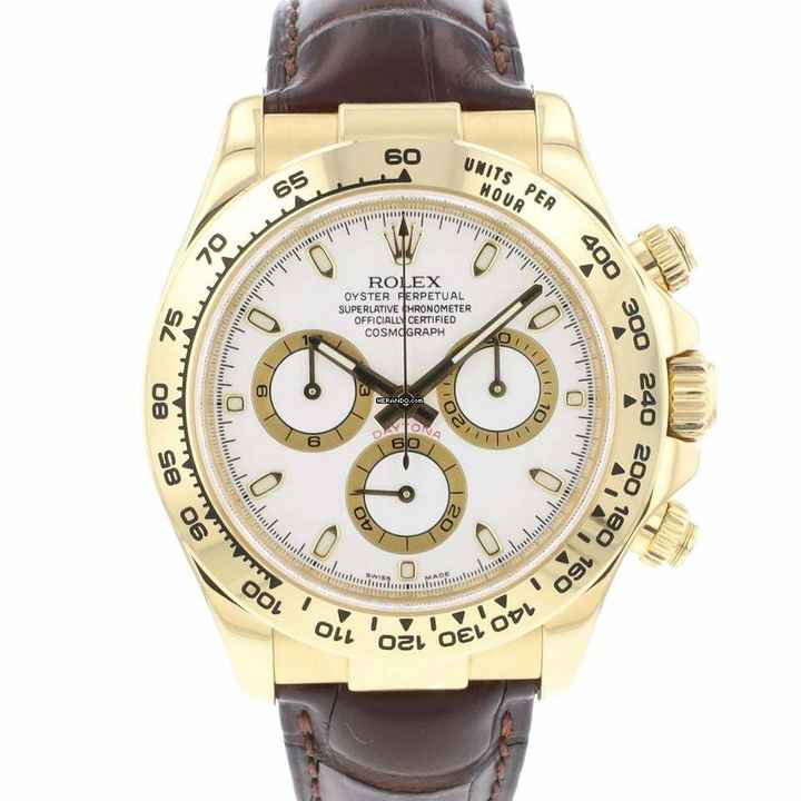  Rolex Daytona Yellow Gold White Dial </h1> 