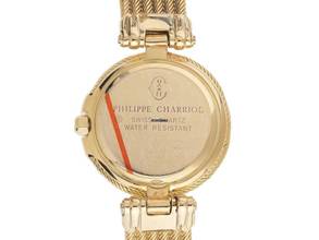 Thumbnail von Philippe Charriol Date 18kt Gelbgold Diamanten Quarz Armband 18kt Gelbgold 27mm Ref.8.90.064 Vintage Bj.2002