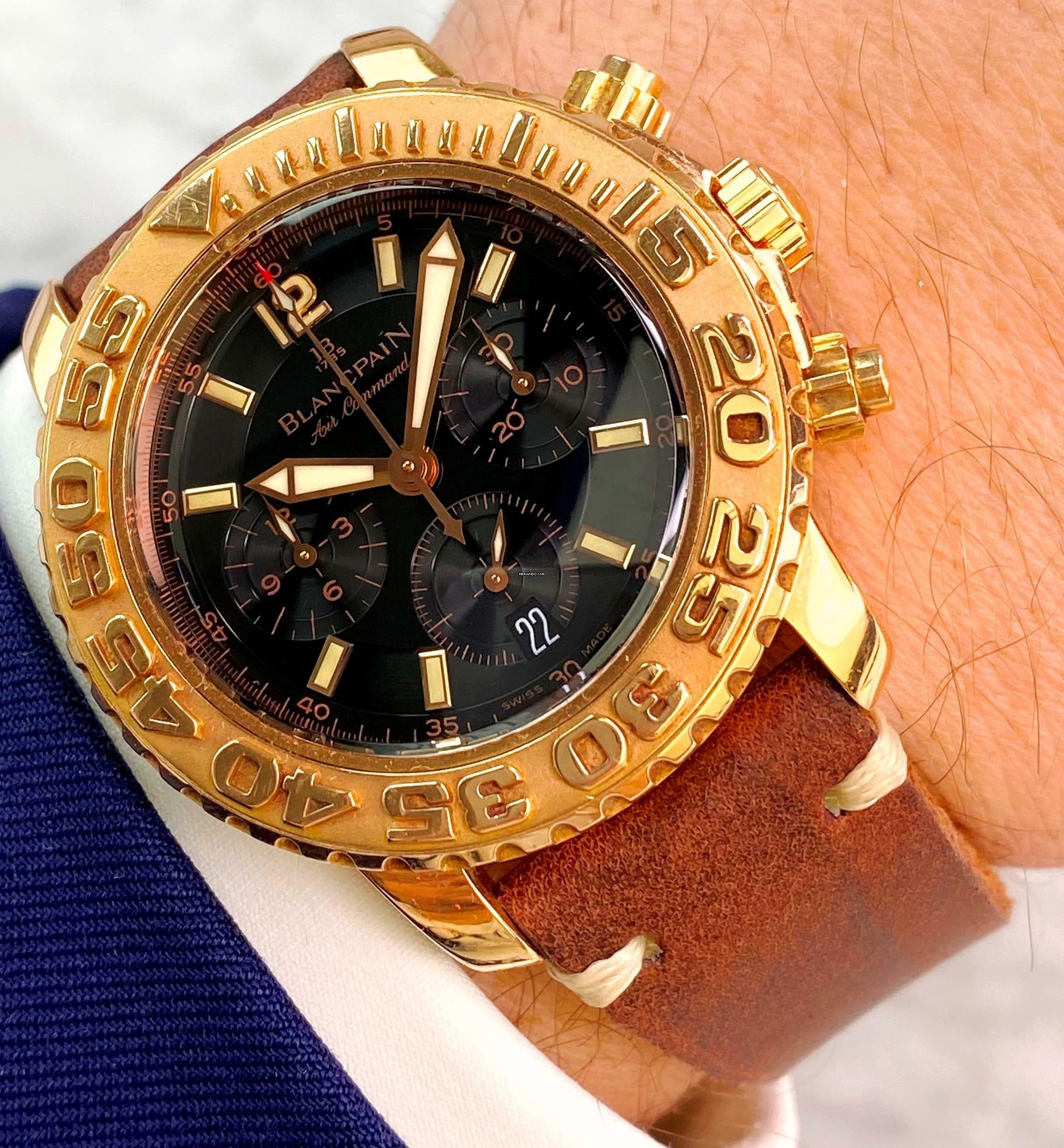  Blancpain Air Command Chronograph Rose Gold ref 2285 Automatic FULL SET - LIMITED Edition 2285 