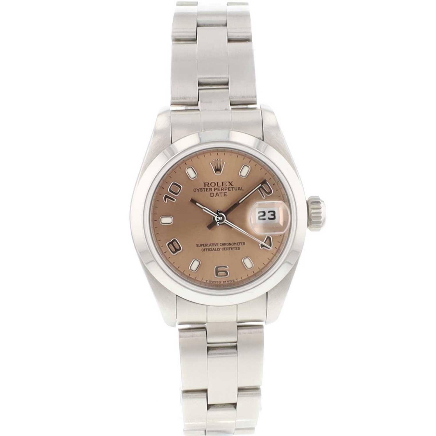 Rolex Oyster Perpetual Lady Date 26 Steel Oyster Pink Dial </h1>