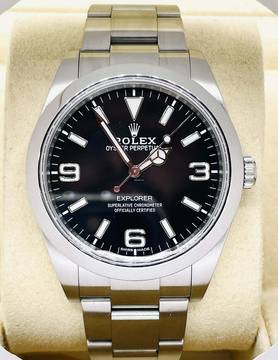 Rolex Explorer Black Dial 39mm 214270 Full Set Box&papers 2016 Top Condition Discontinued 