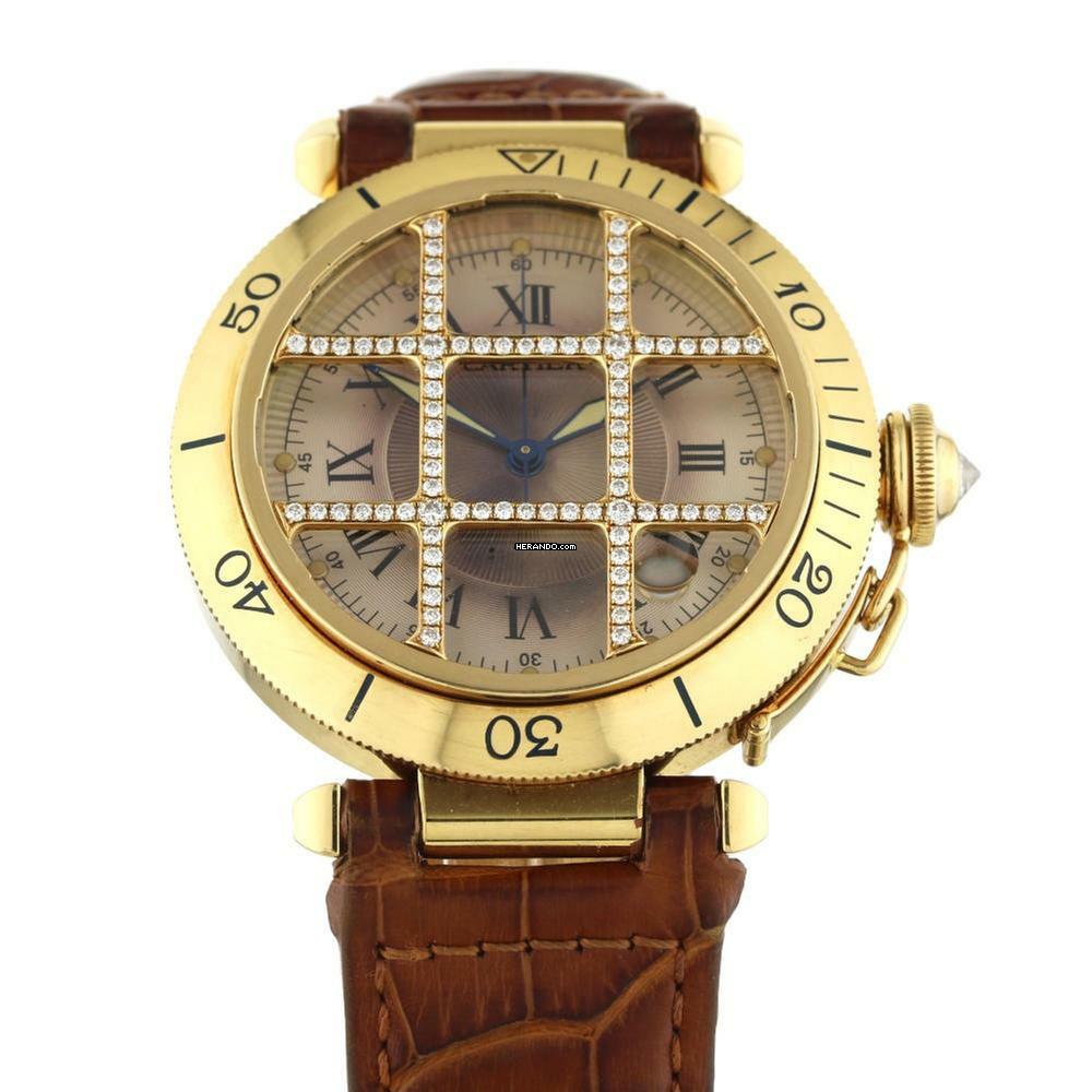  Cartier Pasha Grille Diamonds Tropical Ref.1023  