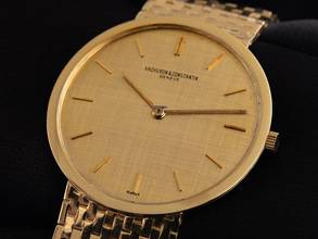 Thumbnail von Vacheron Constantin Patrimony Ultra Thin18kt Gelbgold Handaufzug Armband 18kt Gelbgold 33mm Ref.6115 Bj.1965 orig.Box sehr gut Vintage