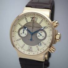 Thumbnail von Ulysse Nardin Marine Chronograph Maxi Marine Chronograph 356-66 18K/750 Roségold Box+Papiere