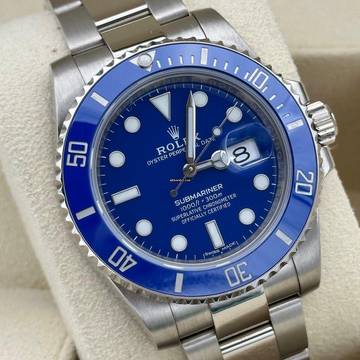  Rolex Submariner Date 116619LB 2019 Eu unworn NOS smurf ungetragen discontinued blau </h1> 