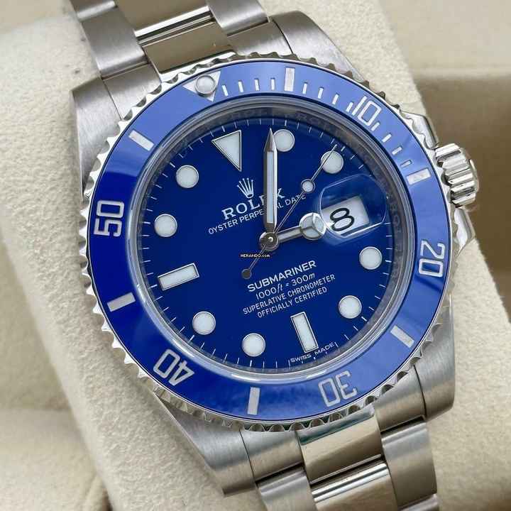  Rolex Submariner Date 116619LB 2019 Eu unworn NOS smurf ungetragen discontinued blau </h1> 