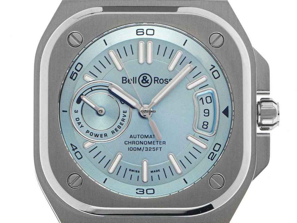  Bell & Ross BR-X5 Ice Blue Steel Ref.BRX5R-IB-ST-SRB 2024 Full Set Neu 