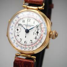 Thumbnail von Hasler Chronometer Chronograph Vintage Gold 18k/750 um 1930