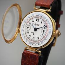 Thumbnail von Hasler Chronometer Chronograph Vintage Gold 18k/750 um 1930