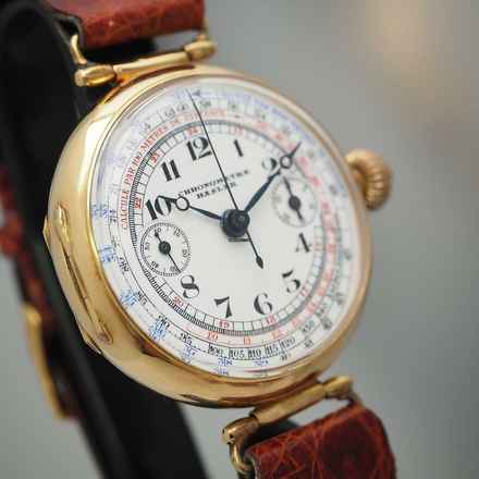  Hasler Chronometer Chronograph Vintage Gold 18k/750 um 1930 
