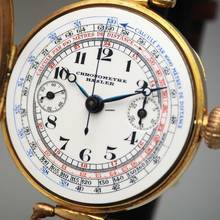 Thumbnail von Hasler Chronometer Chronograph Vintage Gold 18k/750 um 1930