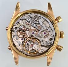 Thumbnail von Rolex Chronograph Dato Compax 4767 Jean-Claude Killy chronograph black dial Pink gold 18KT 1947's </h1>