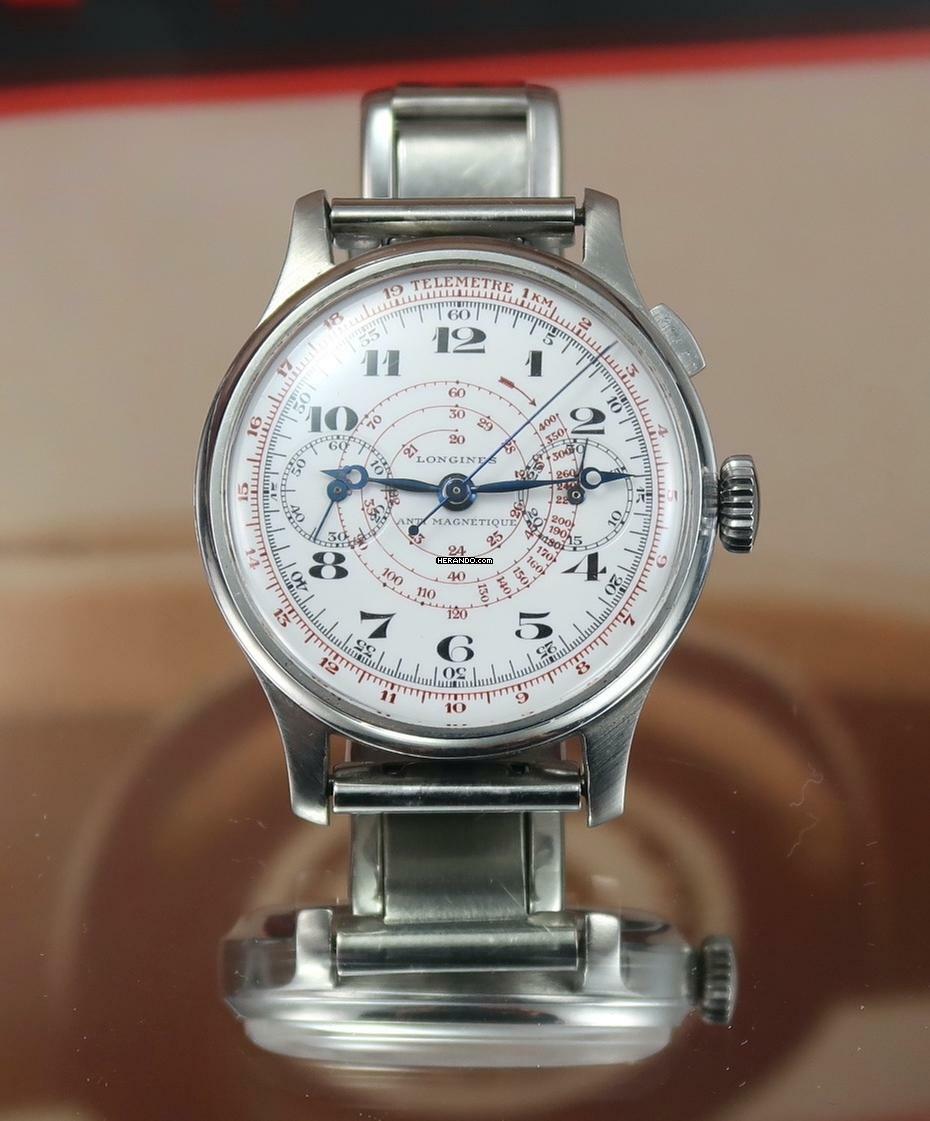  Longines Mega Rare Caliber 15 Oversize steel chrono vintage no 13ZN </h1> 