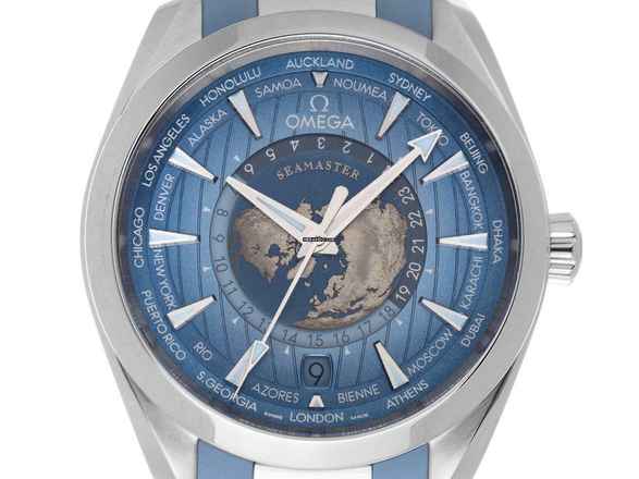  Omega Seamaster Aqua Terra Worldtimer 150m GMT Woldtimer Ref.220.12.43.22.03.002 2024 Full Set Ungetragen 