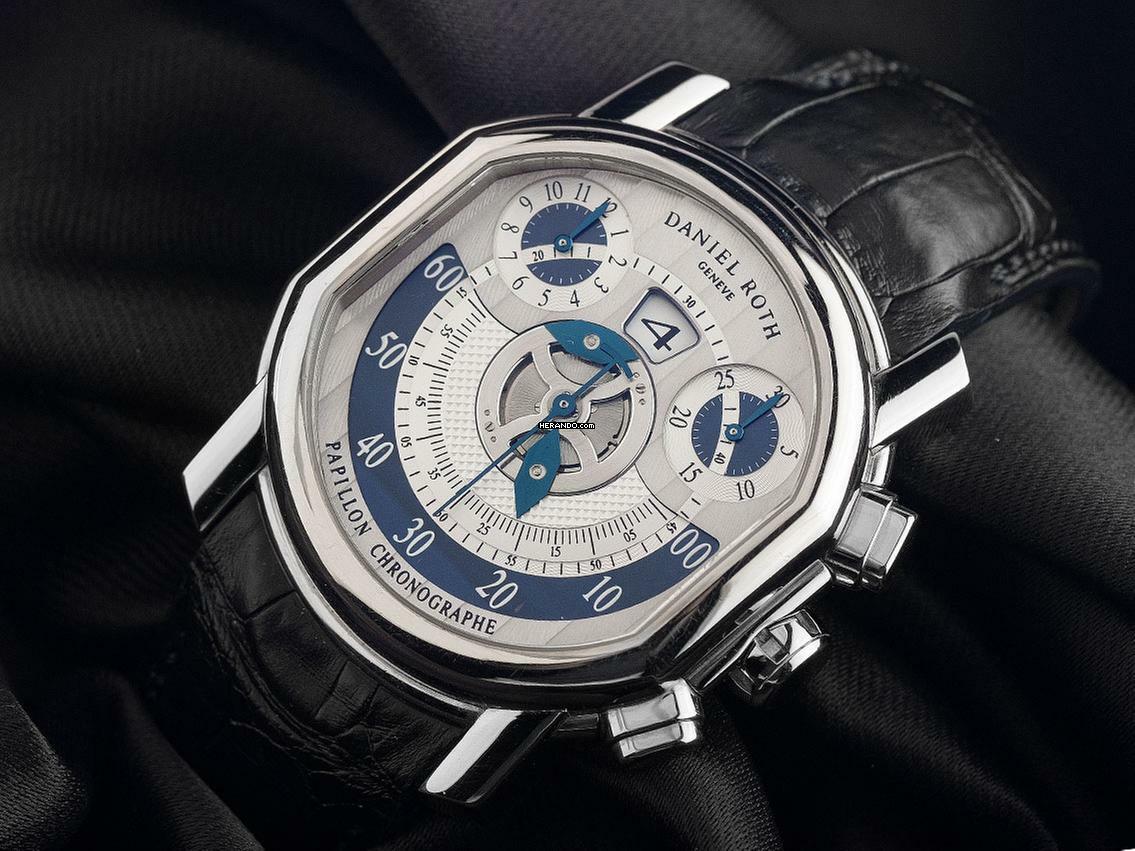 Thumbnail von Daniel Roth Papillon Chronograph Ref.319.Z.60.394.CM.BD 2005 orig.Box wie Neu Vintage </h1>