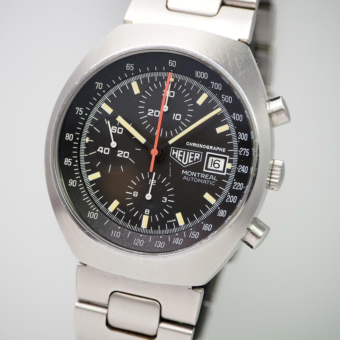  Heuer Montreal Chronograph Vintage Ref.750-503 RARE Sinn bracelet </h1> 