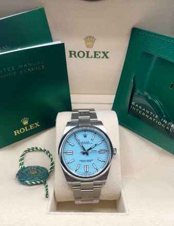  Rolex Oyster Perpetual 41 Tiffany Dial like NEW with Papers 2022 Discontinued 