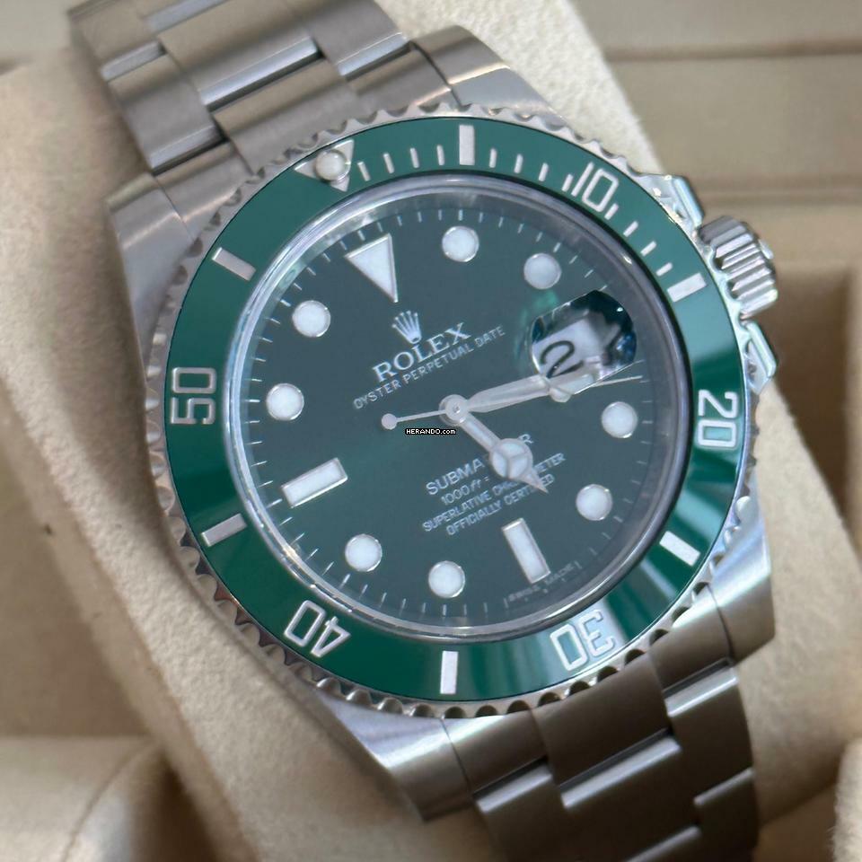 Rolex Submariner Date 116610 LV 2015 Eu Hulk Box&Papers TOP </h1>