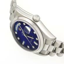 Thumbnail von Rolex Day-Date Blue Big Diamond Dial Platin Rare Reference Ref.18026 </h1>