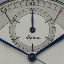Thumbnail von Alpina ArtDeco Pocket watch chronograph Sectordial </h1>