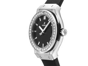 Thumbnail von Hublot Classic Fusion Quartz Black Titan Diamanten Ref.581.NX.1470.RX.1104 Full Set Ungetragen
