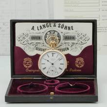 Thumbnail von A. Lange & Söhne 18k Gold Qualität 1A Taschenuhr 1898 Original Etui und Zertifikat Sehr schöner Zustand </h1>