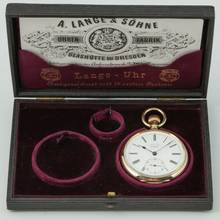 Thumbnail von A. Lange & Söhne 18k Gold Qualität 1A Taschenuhr 1898 Original Etui und Zertifikat Sehr schöner Zustand </h1>