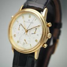 Thumbnail von Blancpain Villeret Rattrapante Chronograph 1186 Gold 18k/750 Box+Docs </h1>