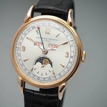  Vacheron Constantin Classic Triple Calendar Moon Vintage 1952 Ref: 4240L Gold18k/750 serviced by Vacheron 
