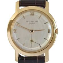 Thumbnail von Patek Philippe Calatrava 2506 Ultra-Thin silver dial yellow gold 18KT 1950's </h1>