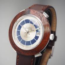 Thumbnail von Universa Watch automatyczny Date WOOD Silver 925 RARE