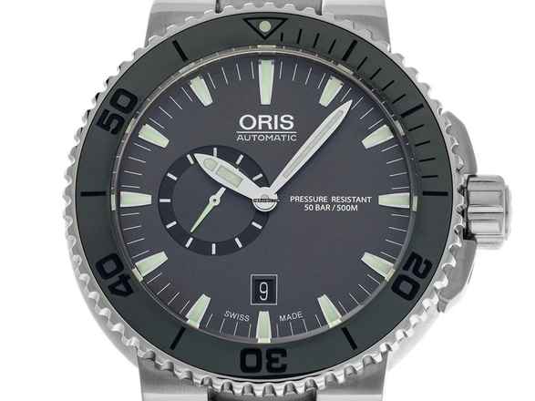  Oris Aquis Small Second Date Ref.01 743 7673 415-07 8 26 01PEB 2014 wie Neu Vintage  