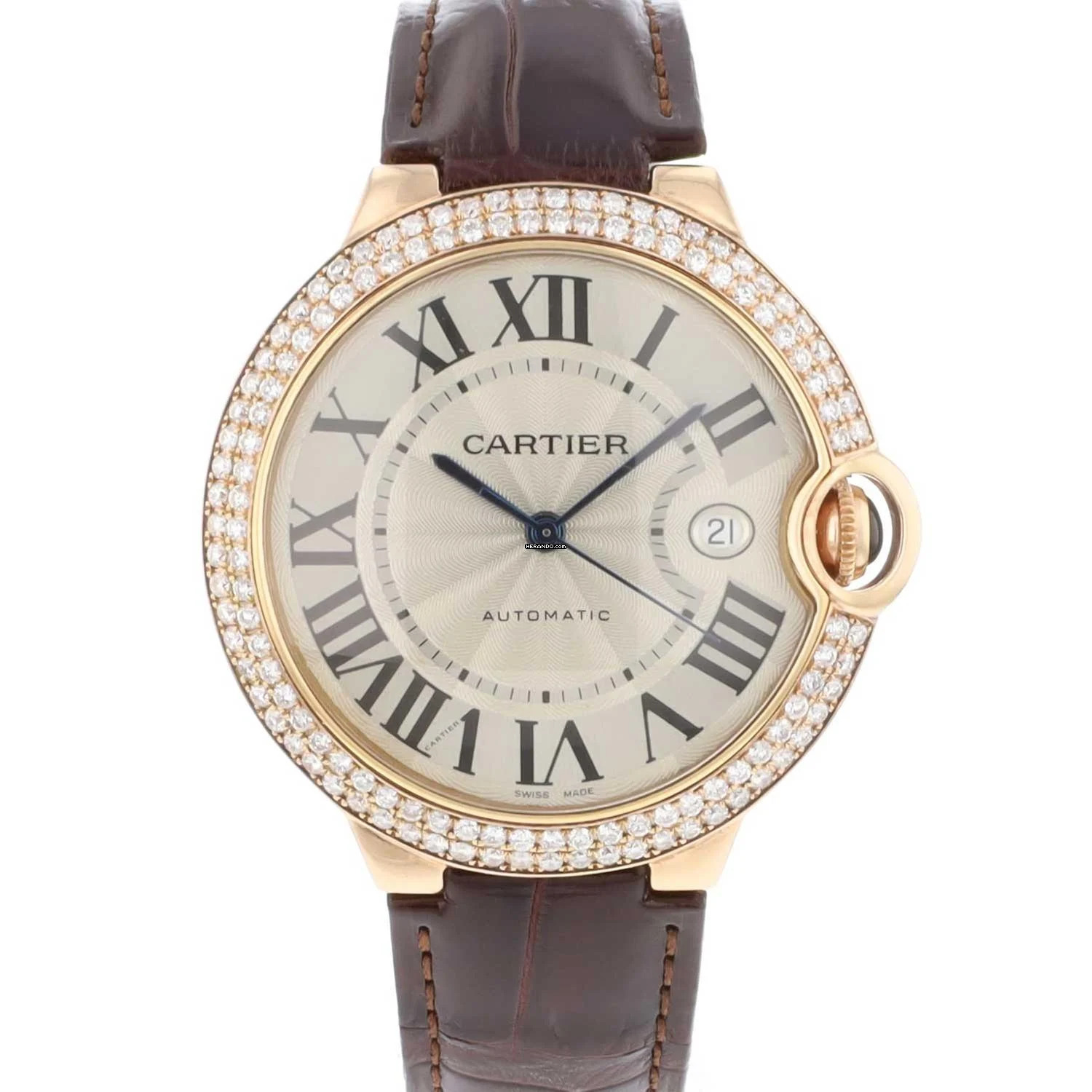 Cartier Ballon Bleu 42mm Factory Diamonds </h1>