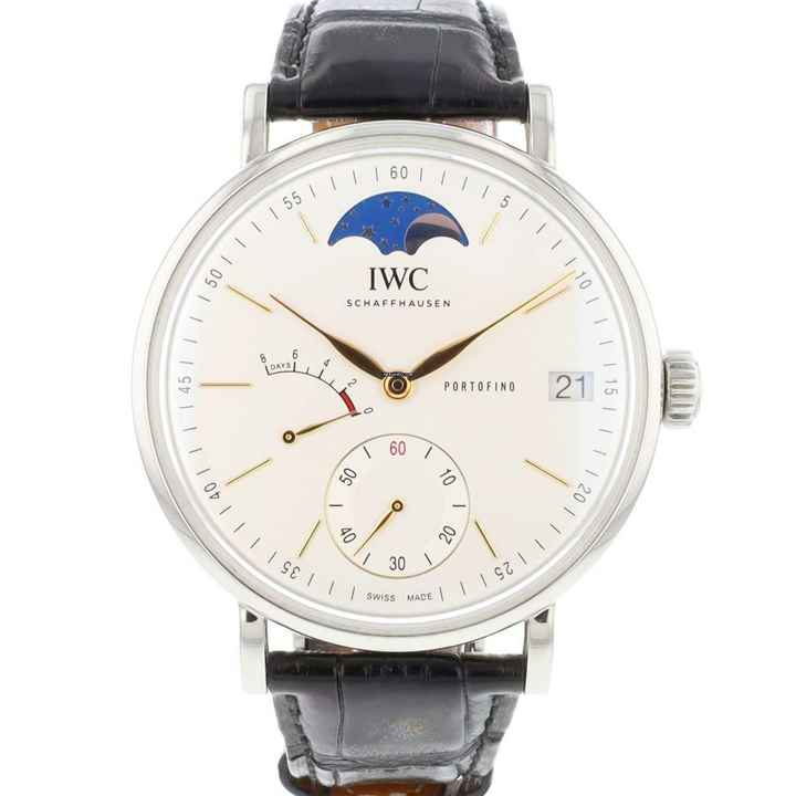  IWC Portofino Handaufzug Hand-Wound Eight Days Steel Moonphase 