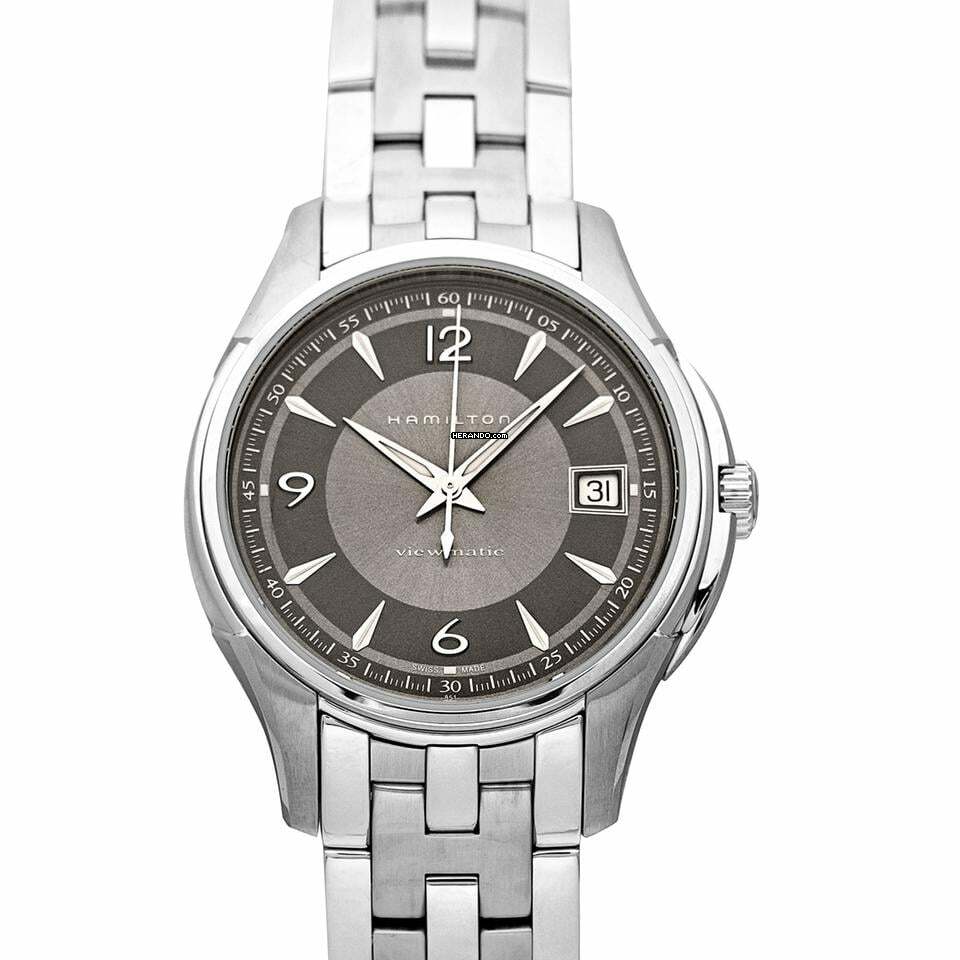  Hamilton Jazzmaster Viewmatic H32455185 - American Classic Automatic Grey Dial Stainless Steel Men's Watch </h1> 