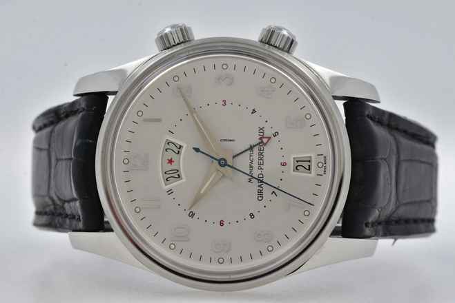  Girard Perregaux Traveller II GMT Alarm 4940 Silver Dial  