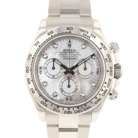  Rolex Daytona White Gold Factory MoP Diamond Dial  