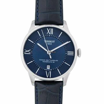  Tissot Chemin de Tourelles T099.407.16.048.00 - T-Classic Chemin Des Tourelles Powermatic 80 Automatic Blue Dial Men' </h1> 