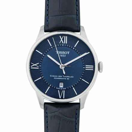  Tissot Chemin de Tourelles T099.407.16.048.00 - T-Classic Chemin Des Tourelles Powermatic 80 Automatic Blue Dial Men' </h1> 
