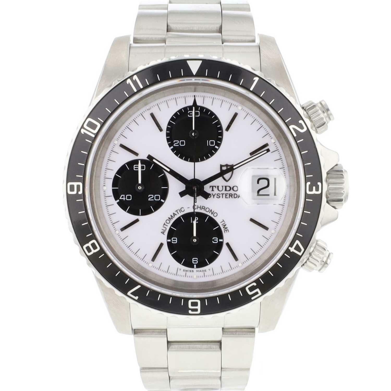  Tudor Prince Date Oyster Date Chronograph White Porcelain Dial </h1> 