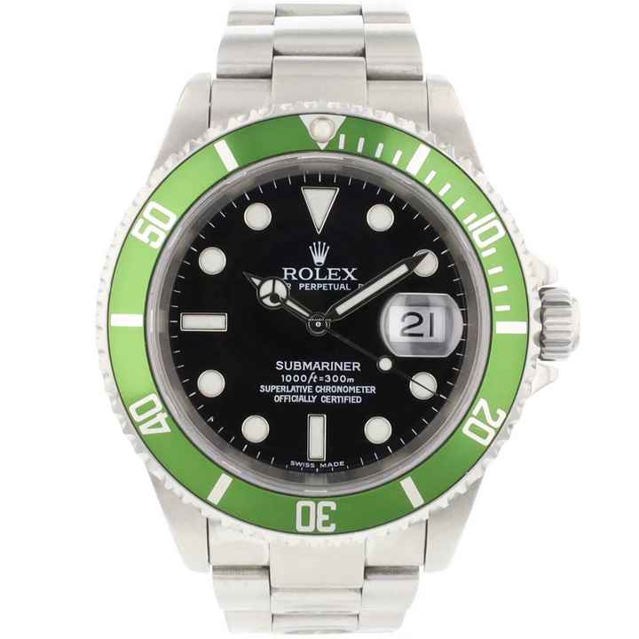  Rolex Submariner Date 16610LV Kermit </h1> 