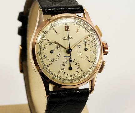  Jaeger-LeCoultre Vintage Chronograph Tri-Compax 18K Rose Gold Vintage </h1> 