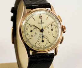 Thumbnail von Jaeger-LeCoultre Vintage Chronograph Tri-Compax 18K Rose Gold Vintage </h1>