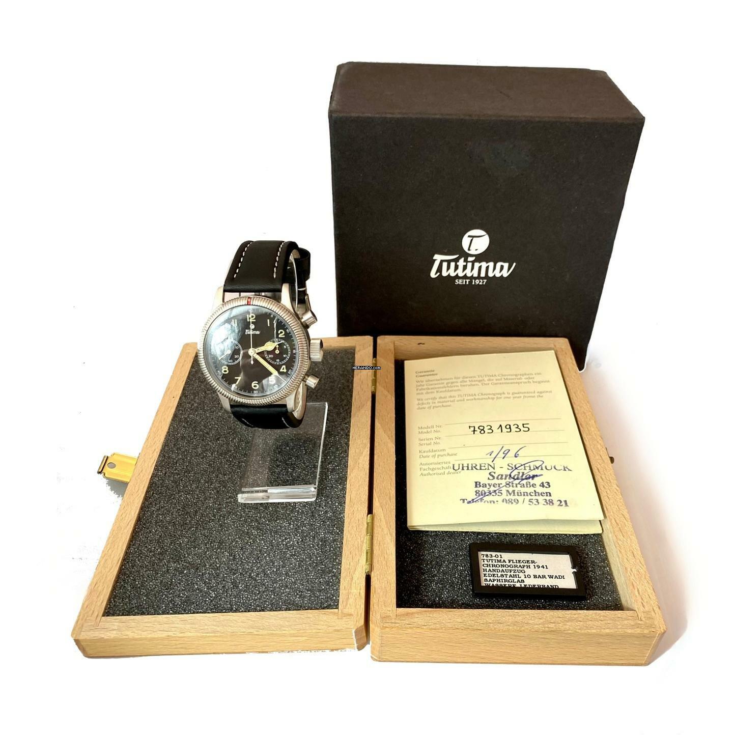 Thumbnail von Tutima Fliegerchronograph 1941 vom 1996 </h1>