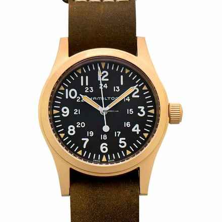  Hamilton Khaki Field H69459530 - Khaki Field Manual-winding Black Dial Bronze Men's Watch </h1> 